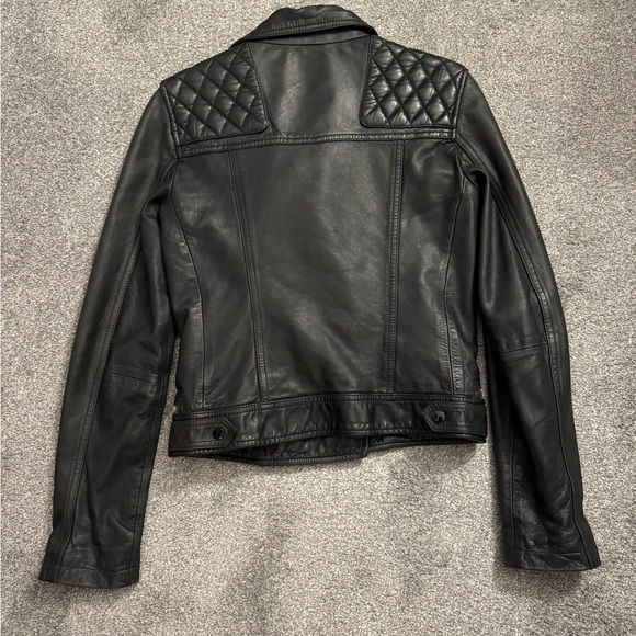 AllSaint’s Women’s Leather Quilted Jacket - Picture 2 of 4